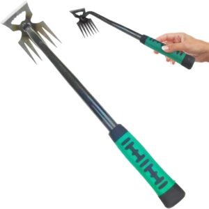 2025 Latest Weeder - Premium Carbon Steel & Silicone Handle, 5/6/11 Teeth Options, Ergonomic Design for Effortless Garden Weeding (6 Teeth)