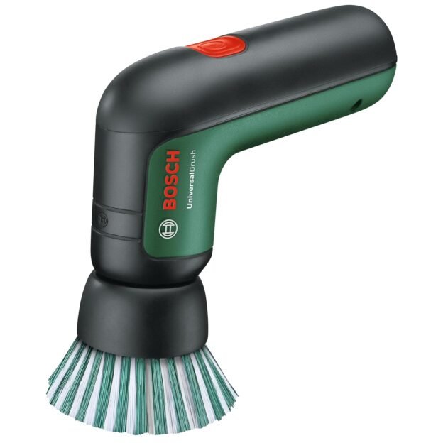 Bosch Home and Garden Akku Reinigungsbürste UniversalBrush (integrierter 3,6-V-Akku, 1 Micro-USB-Kabel und 4 Reinigungsaufsätze enthalten, im Karton) Grün, Norme