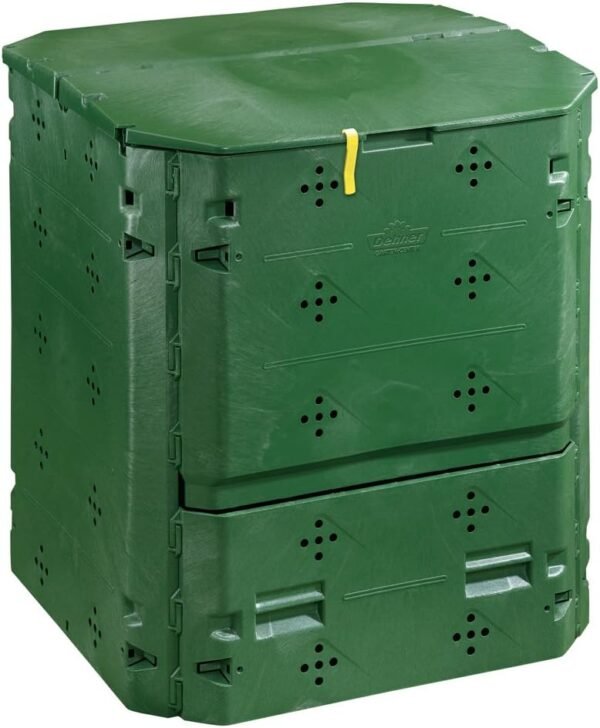 Dehner Thermo Composter 420 Litres Approx. 84 x 74 x 74 cm Plastic Green