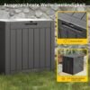 EAST OAK Auflagenbox 117 Liter wetterfest vielseitig für Garten Balkon Pool