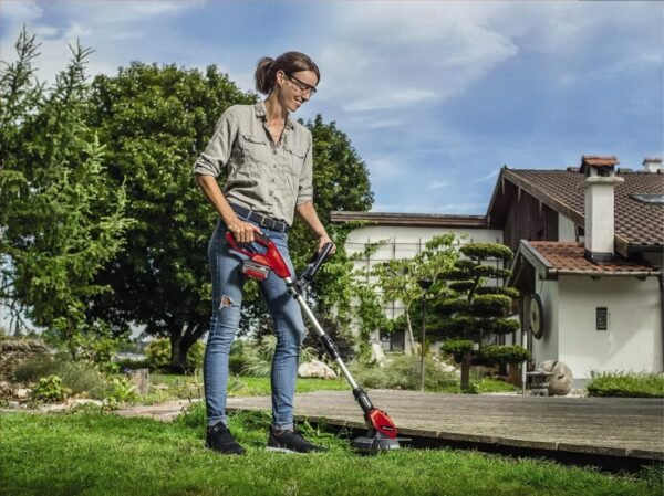 Einhell Akku-Rasentrimmer GE-CT 18 Li Solo Power X-Change mit drehbarem Motorkopf und Teleskopgriff für präzises Gartenschneiden