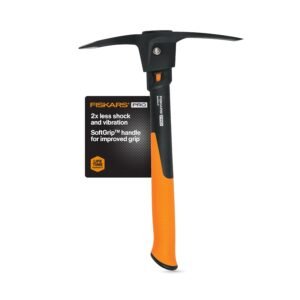 Fiskars 751220-1001 Pro IsoCore Hacke/Spitzhacke, 0,7 kg, Orange/Schwarz