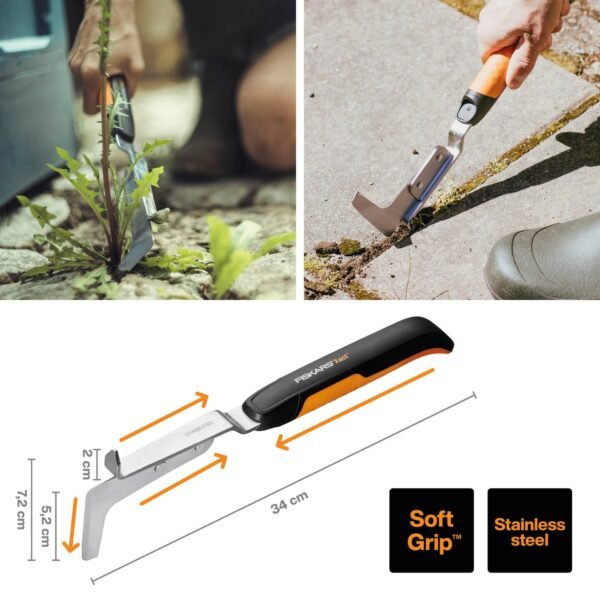 Fiskars Xact Fugenkratzer Unkraut Moos einfach entfernen perfektes Gartengerät