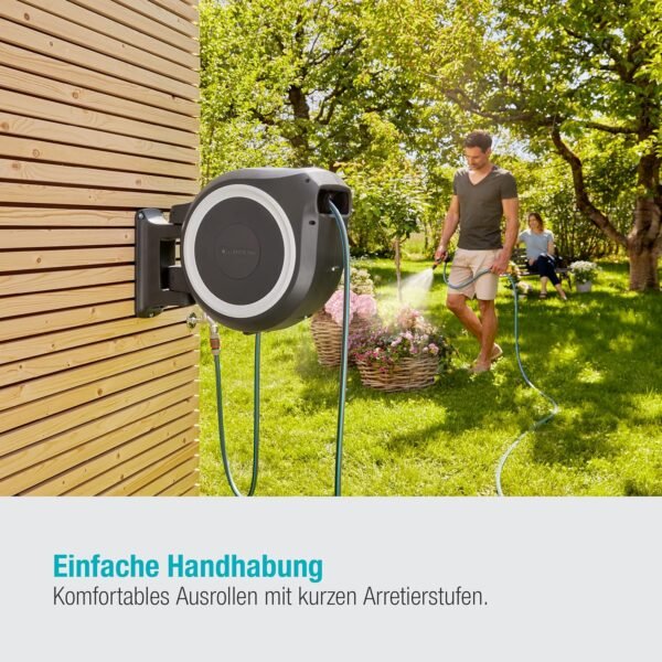Gardena Wand-Schlauchbox RollUp XL schwenkbar frostsicher für große Gärten