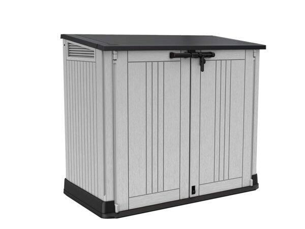 Keter 249317 Store it Out Nova Outdoor Garden Shed 132 x 71.5 x 113.5 cm Light Grey with Dark Grey Lid