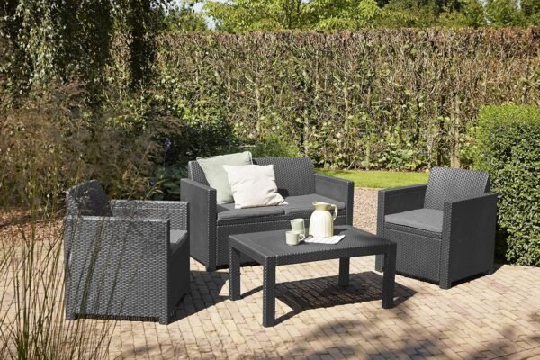 Keter Merano Gartenset modernes Design wetterfest bequem und pflegeleicht