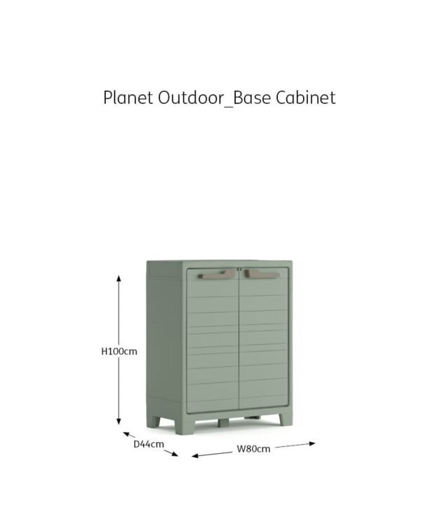 Keter Planet Outdoor Kunststoffschrank in Jadegrün mit höhenverstellbaren Böden und IPX3 Schutz ideal für Garten und Terrasse
