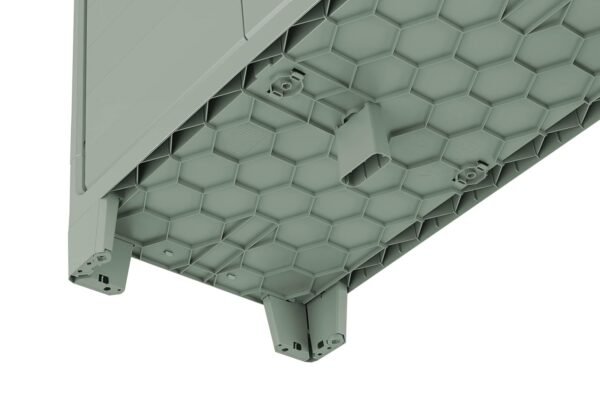 Keter Planet Outdoor Kunststoffschrank in Jadegrün mit höhenverstellbaren Böden und IPX3 Schutz ideal für Garten und Terrasse