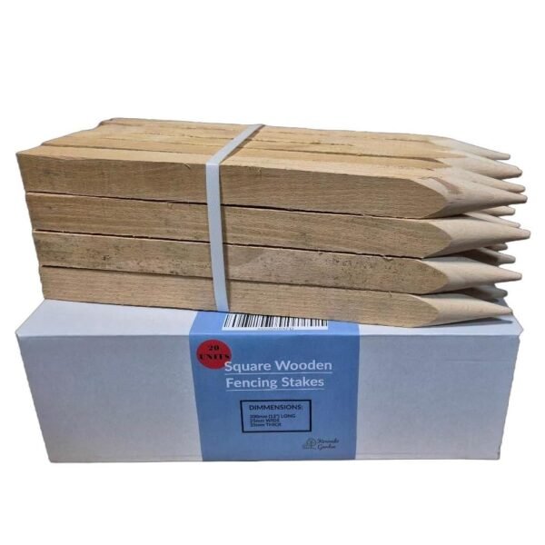 Konrado-Garden Holzpflöcke 30 cm robust vielseitig für Garten Bau und Zaunbau