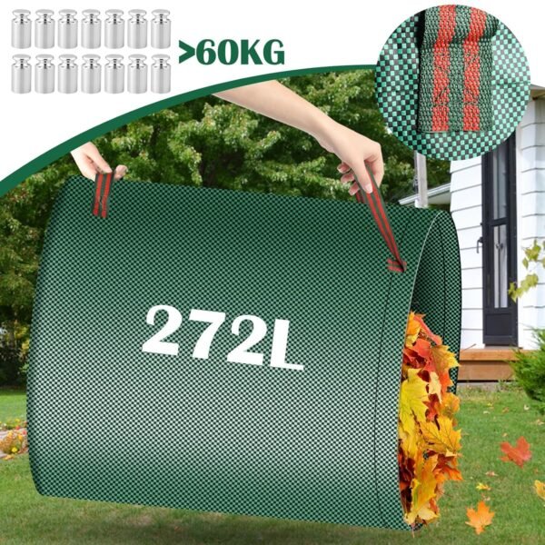 NVIYAM Gartenabfallsack 3x272L robust selbststehend faltbar ideal für Gartenabfälle