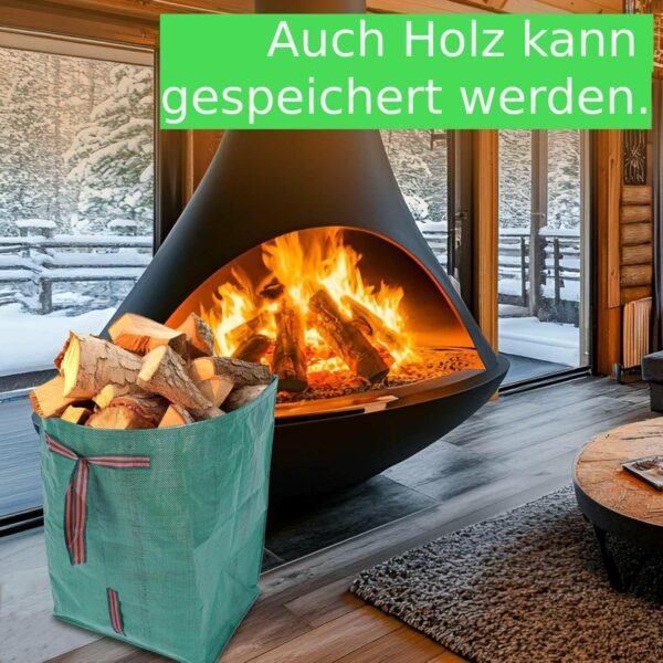 RISETEX Gartensack 150 Liter robust selbststehend mit verstärkten Tragegriffen ideal für Gartenabfälle