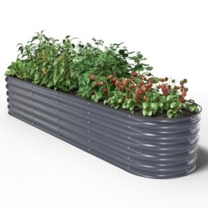 UNIGARDIA Metal Raised Bed 240 x 60 x 43 cm - Modular 9-in-1 Raised Bed Kit - Rustproof Raised Beds for Garden Made of Premium Zn-Al-Mg Steel - Min. 20 Years Life - 43 cm High...