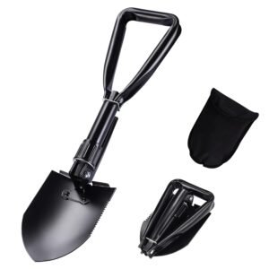 YORFULL Klappspaten, Multifunktions Schaufel zum Schneeschaufeln, Camping Survival, Spaten Garten, Klappschaufel Outdoor, Schaufel mit Aufbewahrungstasche