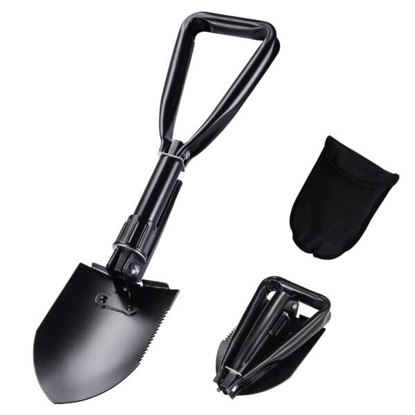 YORFULL Klappspaten, Multifunktions Schaufel zum Schneeschaufeln, Camping Survival, Spaten Garten, Klappschaufel Outdoor, Schaufel mit Aufbewahrungstasche